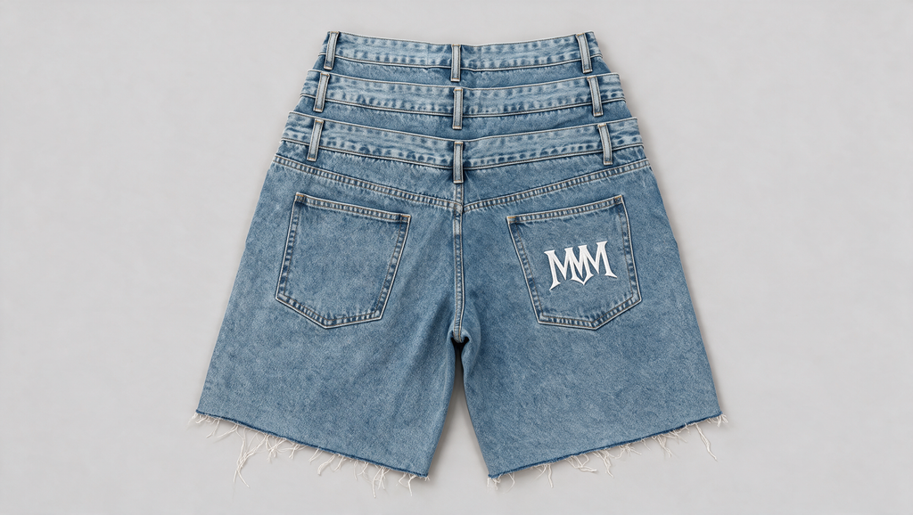 M3MORIX Layered Denim Shorts